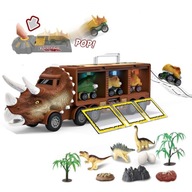 WOOPIE Dinosaur Truck s odpaľovacím zariadením a autami