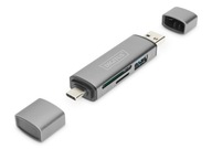 Čítačka kariet DIGITUS s 3 portami USB typu C/USB 3.0 Čítačka kariet DIGITUS s 3 portami USB typu C/USB 3.0