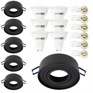 6x GU10 halogénové zápustné svietidlo + GU10 6W LED 6x GU10 halogénové zápustné svietidlo + GU10 6W LED