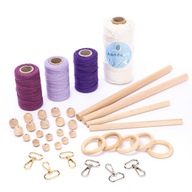 SÚPRAVA DE LUXE MACRAME, BAVLNENÁ ŠUNKA, 39 PRVKOV SÚPRAVA DE LUXE MACRAME, BAVLNENÁ ŠUNKA, 39 PRVKOV