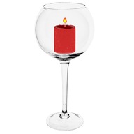 DEKORATÍVNY sklenený pohár, bezfarebný, v33,5