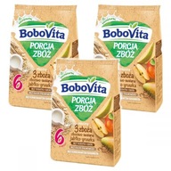 Bobovita Mliečna kaša 3 cereálie jablko-hruška x3 Bobovita Mliečna kaša 3 cereálie jablko-hruška x3