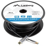 80m HDMI kábel Lanberg v2.0 OPTICKÝ AOC 4K 60 UHD 80m HDMI kábel Lanberg v2.0 OPTICKÝ AOC 4K 60 UHD