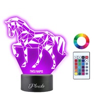 Nočná lampa s menom 3D LED gravírovanie Koník Darček na gravírovanie mena vášho nápisu Nočná lampa s menom 3D LED gravírovanie Koník Darček na gravírovanie mena vášho nápisu