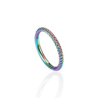 Rainbow Clicker Circle Steel Ch. 316L Helix 1,2/10 Rainbow Clicker Circle Steel Ch. 316L Helix 1,2/10