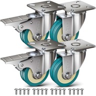 DVOJité PREPRAVNÉ KOLESA PREPRAVNÉHO VOZÍKA S BRZDOU 4x 50mm 400kg DVOJité PREPRAVNÉ KOLESA PREPRAVNÉHO VOZÍKA S BRZDOU 4x 50mm 400kg
