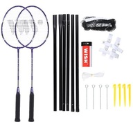 WISH 2x BADMINTONOVÉ RAKETY SET FIALOVÁ