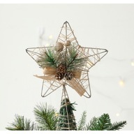 Topper na vianočný stromček XL zlatá hviezda 25x16cm
