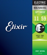Struny na elektrickú gitaru Elixir OPTIWEB 11-59 7-stranový