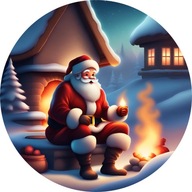 Vianočné nálepky Santa Claus Vianočná grafika 4,5 cm 144 ks Vianočné nálepky Santa Claus Vianočná grafika 4,5 cm 144 ks