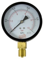 GOSHE MANOMETER 100 mm 10 BAR VEĽKÉ DNO