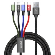 Baseus kábel 4v1 Lightning / 2x USB Type C / micro USB opletený 3,5A 1,2m Baseus kábel 4v1 Lightning / 2x USB Type C / micro USB opletený 3,5A 1,2m