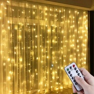 Svetelný záves, 3x3m lampy, VIANOCE, teplá LED Svetelný záves, 3x3m lampy, VIANOCE, teplá LED