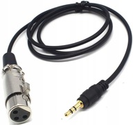 XLR kábel mikrofónu samica - 3,5 mm minijack, 1,5 m XLR kábel mikrofónu samica - 3,5 mm minijack, 1,5 m
