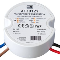 MW výkon 30W 24V/1,25A kruhový LED zdroj, IP67, MW POWER, AF3024Y MW výkon 30W 24V/1,25A kruhový LED zdroj, IP67, MW POWER, AF3024Y
