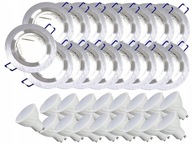 Sada držiakov halogénových stropných svietidiel 17x + 5,5W žiarovky