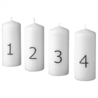 IKEA VINTERFINT Bloková sviečka, 4 ks ADVENT IKEA VINTERFINT Bloková sviečka, 4 ks ADVENT
