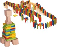 DOMINO SET drevených kociek puzzle 200 kusov. DOMINO SET drevených kociek puzzle 200 kusov.