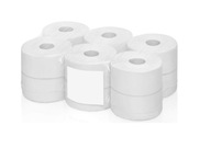 Biely toaletný papier RECYCLED Jumbo 2 vrstvy do zásobníka, 12 ks