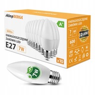 10x E27 LED žiarovka 7W=60W BERGE FAREBNÁ SVIEČKA 10x E27 LED žiarovka 7W=60W BERGE FAREBNÁ SVIEČKA