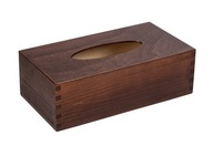 HODINKY drevená krabička na vreckovky Orech