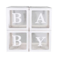 Sada BABY boxu na BIELE balóniky (4 ks) Sada BABY boxu na BIELE balóniky (4 ks)