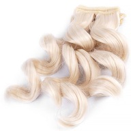 KUČERATÉ vlasy pre bábiky parochňa 25 cm BLOND KUČER KUČERATÉ vlasy pre bábiky parochňa 25 cm BLOND KUČER