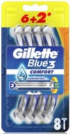 Gillette Blue3 6+2 Comfort Razor 8s. Gillette Blue3 6+2 Comfort Razor 8s.