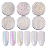 6 ks DUST SET - Biely aurora prach s trblietavým efektom na ozdoby 6 ks DUST SET - Biely aurora prach s trblietavým efektom na ozdoby