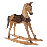 Kôň Hojdací koník Vianočný stôl RUČNE VYRÁBANÝ drevený dekoračný 36x37
