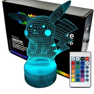 Pokemon Pikachu 3D LED LAMP nočná lampa Pokemon Pikachu 3D LED LAMP nočná lampa