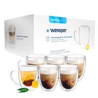 Termopoháre s dvojitým dnom 350ml Na čaj Káva Latte Sada 6 ks Termopoháre s dvojitým dnom 350ml Na čaj Káva Latte Sada 6 ks