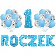 Sada BALÓNOV 1 ROK STARÉ, číslo 1, modré narodeniny Sada BALÓNOV 1 ROK STARÉ, číslo 1, modré narodeniny