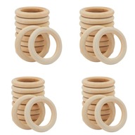 Drevené kruhy 55mm pre Macrame Sada 40 ks Drevené kruhy 55mm pre Macrame Sada 40 ks