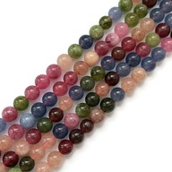 1496 - Jadeit Kulka Smooth 8 mm zmes farieb
