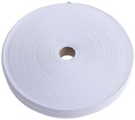 Ploché oblečenie elastické 2,5 cm / 25 metrov, BIELA