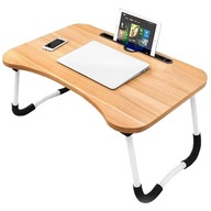 Drevený posteľný stolík pre notebook a tablet