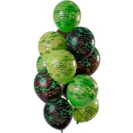 BIRTHDAY balóny všetko najlepšie k narodeninám CAMO kamufláž x12 BIRTHDAY balóny všetko najlepšie k narodeninám CAMO kamufláž x12