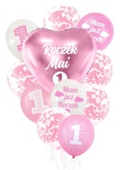 Balóny ROK + MENO 1. oslávenkyňa Balóny ROK + MENO 1. oslávenkyňa