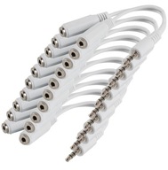 Stereo rozbočovač AD-0024-W s MiniJack M na 2x F Stereo rozbočovač AD-0024-W s MiniJack M na 2x F
