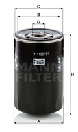 W 1150/91 MANN-FILTER Filter, ovládanie hydrauliky