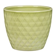 Zelený obal na kvetináč Crystal 16, keramický