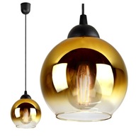 Závesná lampa Sklenený zlatý guľový LED luster Závesná lampa Sklenený zlatý guľový LED luster