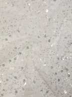 Flitrová sieťovaná šatová látka luxusná biela Flitrová sieťovaná šatová látka luxusná biela