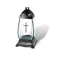 GRADDLE sklenený SUDOVÝ SILVER transparentný lampáš