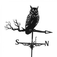 2xRetro żelazna czarna sowa Weathervane do 2xRetro żelazna czarna sowa Weathervane do