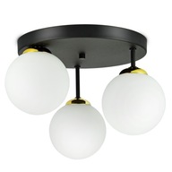 STROPNÉ ZÁVESNÉ LAMPY, LUSTRE, Čierna, ZLATÁ GUĽA STROPNÉ ZÁVESNÉ LAMPY, LUSTRE, Čierna, ZLATÁ GUĽA