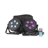 2 x PAR LED reflektor + taška + diaľkové ovládanie SET ADJ