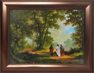 OBRAZ 39x49 CESTA K JEŽIŠOVI EMAUS MEDENÝ RÁM OBRAZ 39x49 CESTA K JEŽIŠOVI EMAUS MEDENÝ RÁM
