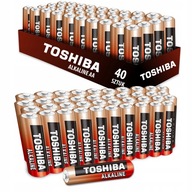 40x BATÉRIE ALKALICKÉ BATÉRIE TOSHIBA AA LR6 R6 SET 40x BATÉRIE ALKALICKÉ BATÉRIE TOSHIBA AA LR6 R6 SET